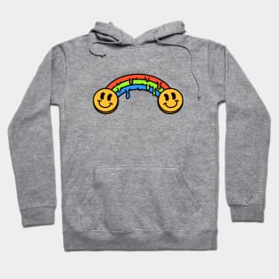 Dripping Rainbow Acid Smileys Hoodie